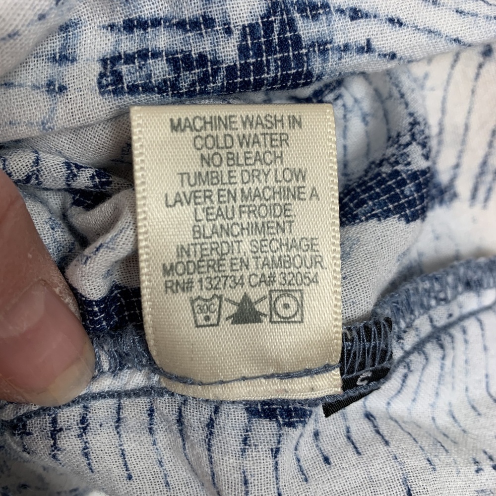 Cloth and Stone Top Button Up Blouse Acid Wash Sm - Picture 7 of 7